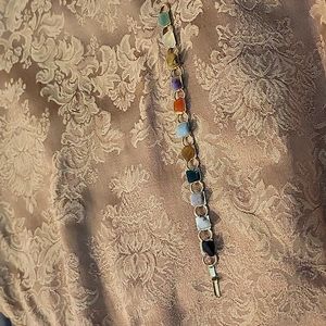 Beautiful bracelet with multicolored stones.